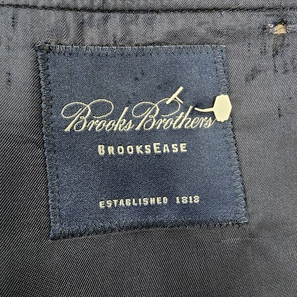 Vintage Brooks Brothers Blazer Mens 44R Black Woolmark Super 100s Union Made USA - Picture 3 of 16